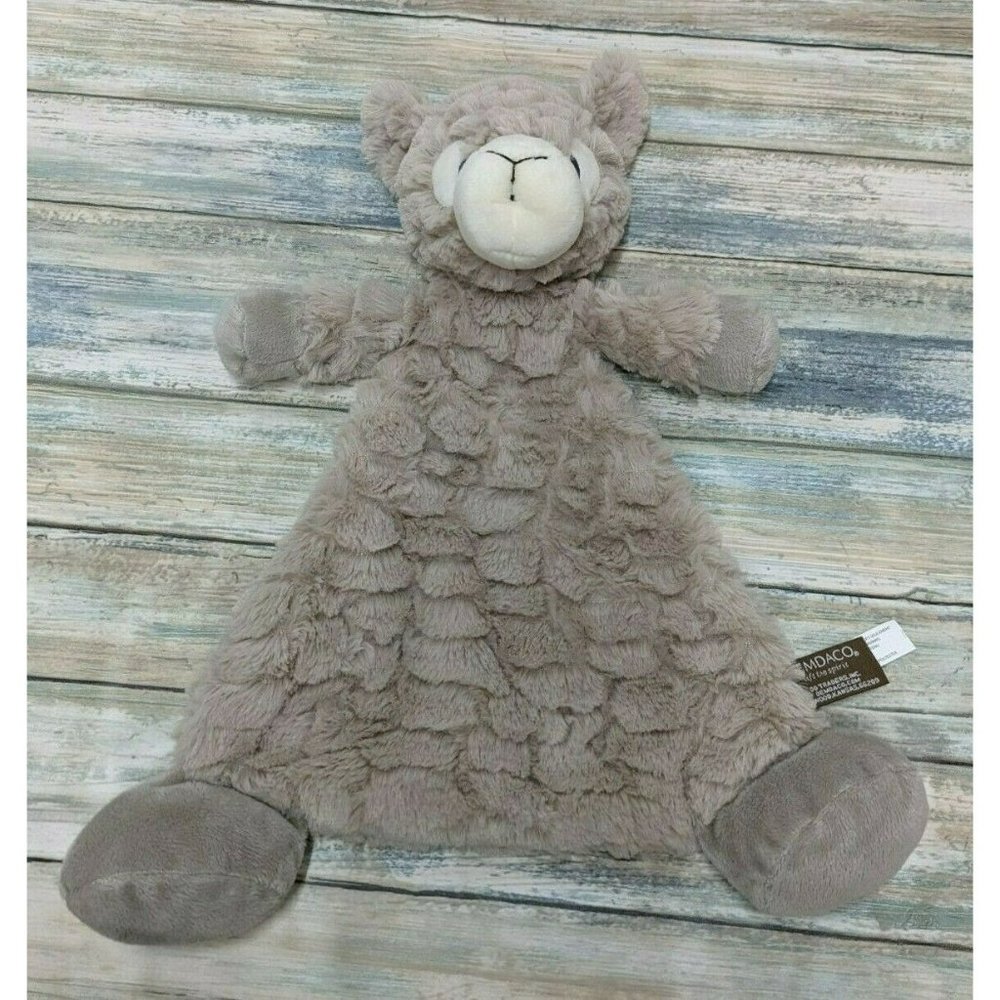 Demdaco Sheep Lamb Lovey Security Blanket Gray White Plush Rattle Nat Jules 13"